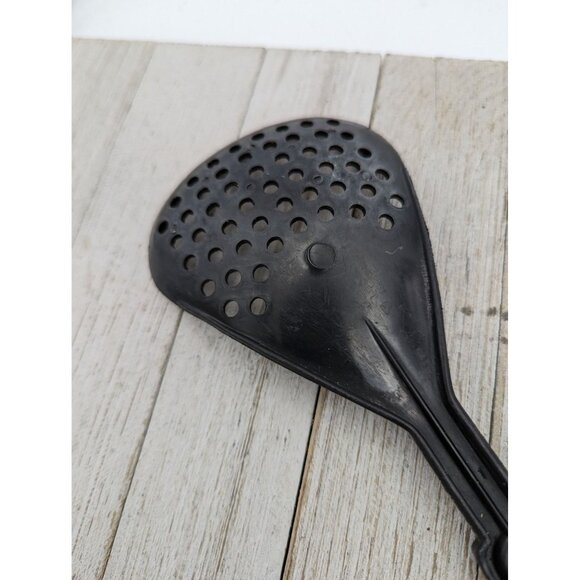 Strainer Slotted Spoon Strainer 10 1/2" Black Nylon - Picture 5 of 6